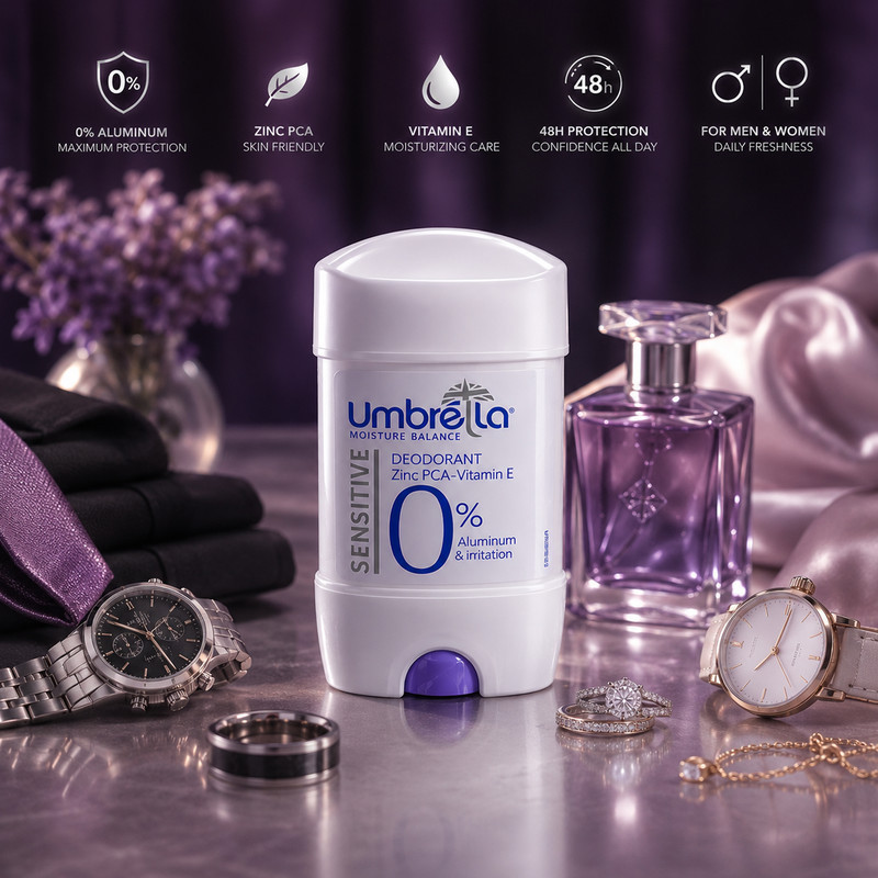استیک ضد تعریق خانم ها و آقایان آمبرلا مدل  0% A01-Aluminum حجم 75 میلی لیتر مجموعه 3 عددی