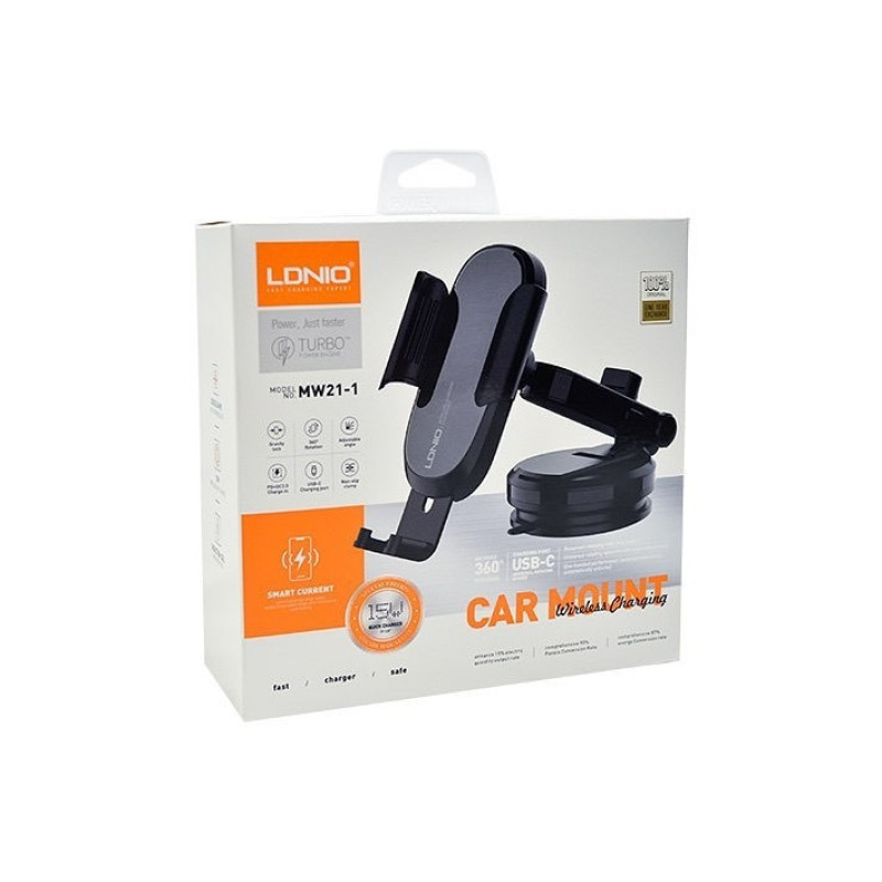 پایه نگهدارنده و شارژر بی سیم گوشی موبایل 15 وات الدینیو مدل MW211