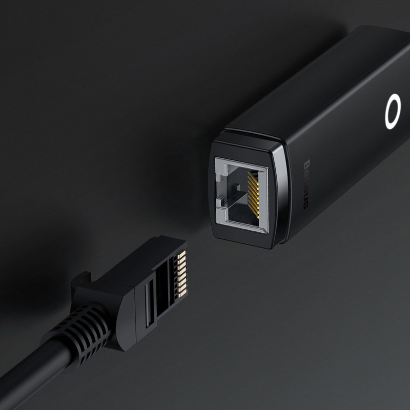 کابل تبدیل USB-C به LAN باسئوس مدل WKQX000201 100Mbps