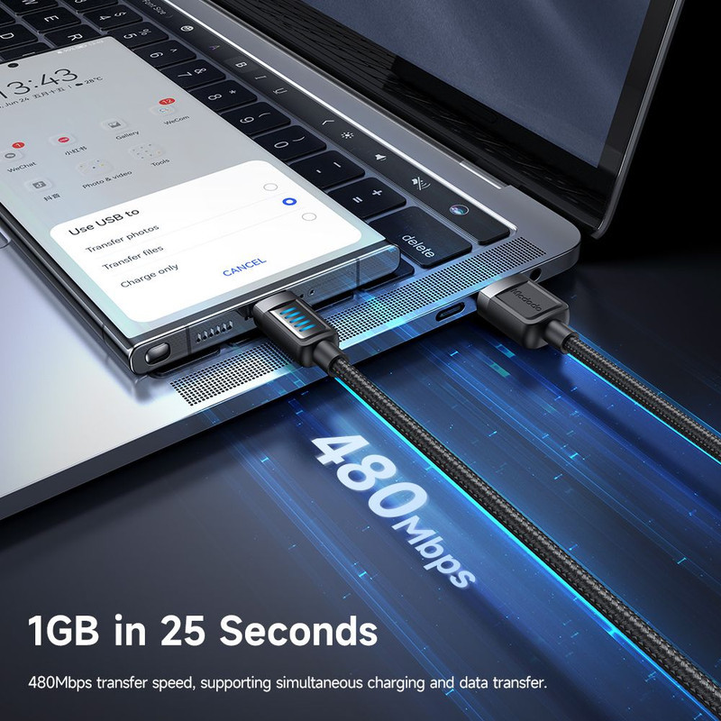 کابل تبدیل USB به USB-C مک دودو مدل CA-033 طول 1.2 متر