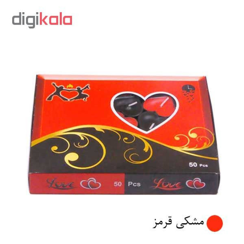 شمع وارمر طرح قلب بسته 50 عددی