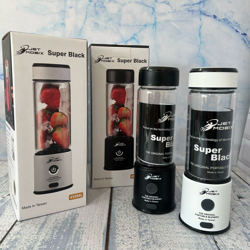شیکر شارژی جت موبیکس مدل SuperBlack گنجایش 0.45 لیتر