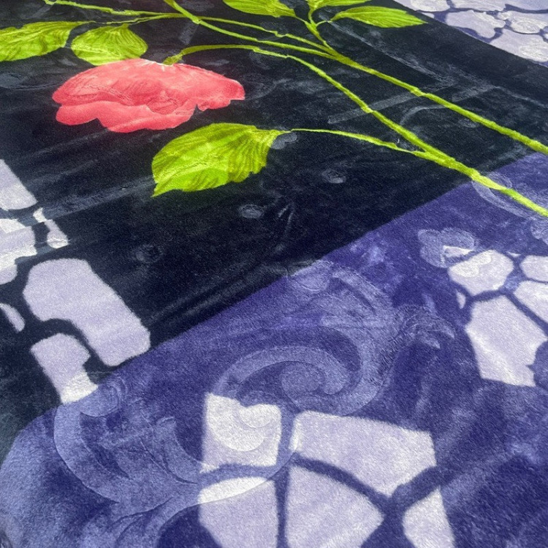 پتو 2 نفره نرمینه بافت مدل نسیم کد 62 سایز 230x210 سانتی‌متر