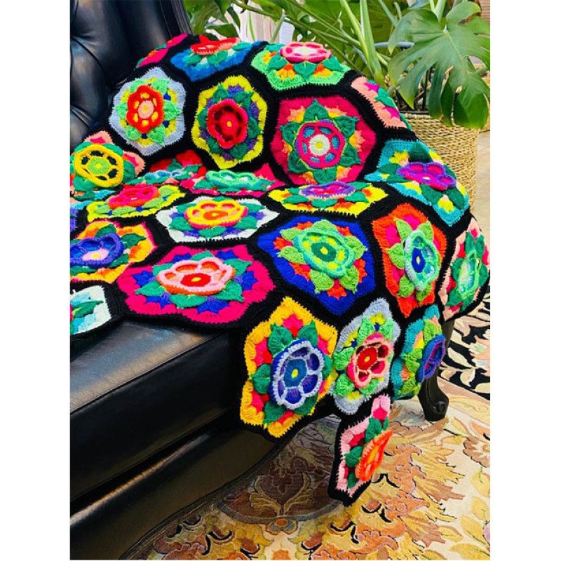 شال مبل مدل گلها سایز 110×153 سانتیمتر