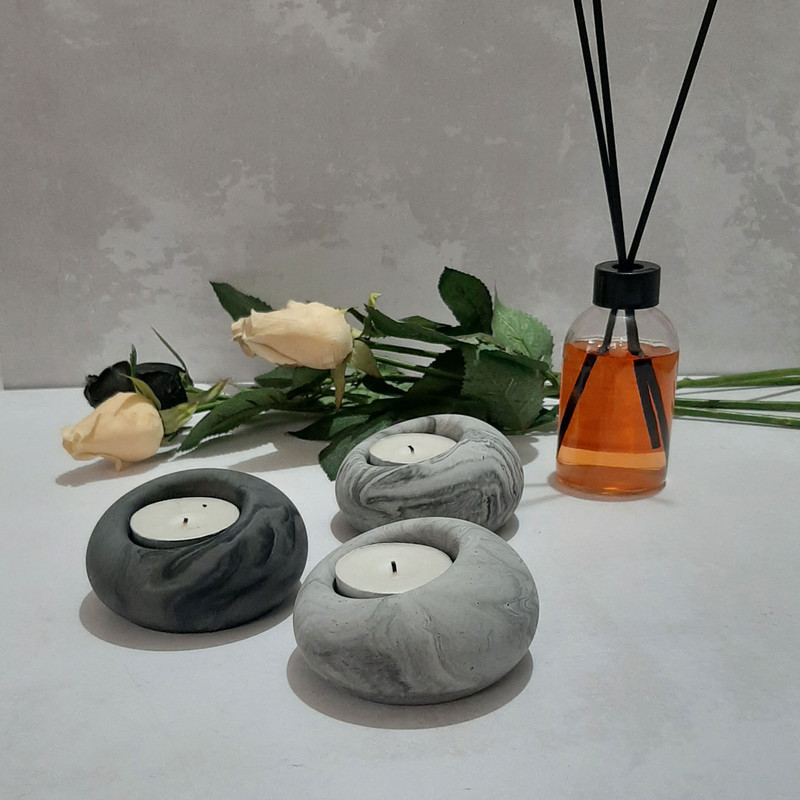 جاشمعی مدل بتنی طرح سنگ بسته 3 عددی