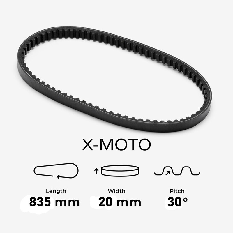 تسمه موتور سیکلت ایکس موتو مدل X-Moto MRT 835 مناسب برای طرح کلیک