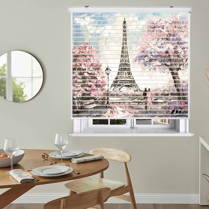پرده زبرا زیو مدل سیلوئت P-6034 سایز 150x150 سانتی متر