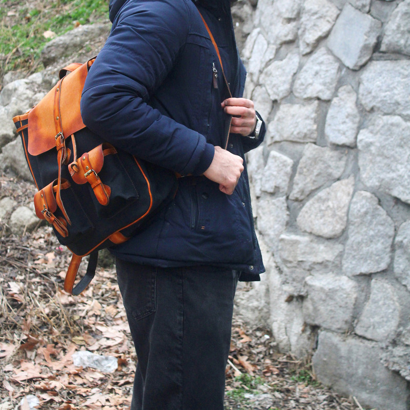 کوله پشتی چرم لانکا مدل BBP-2