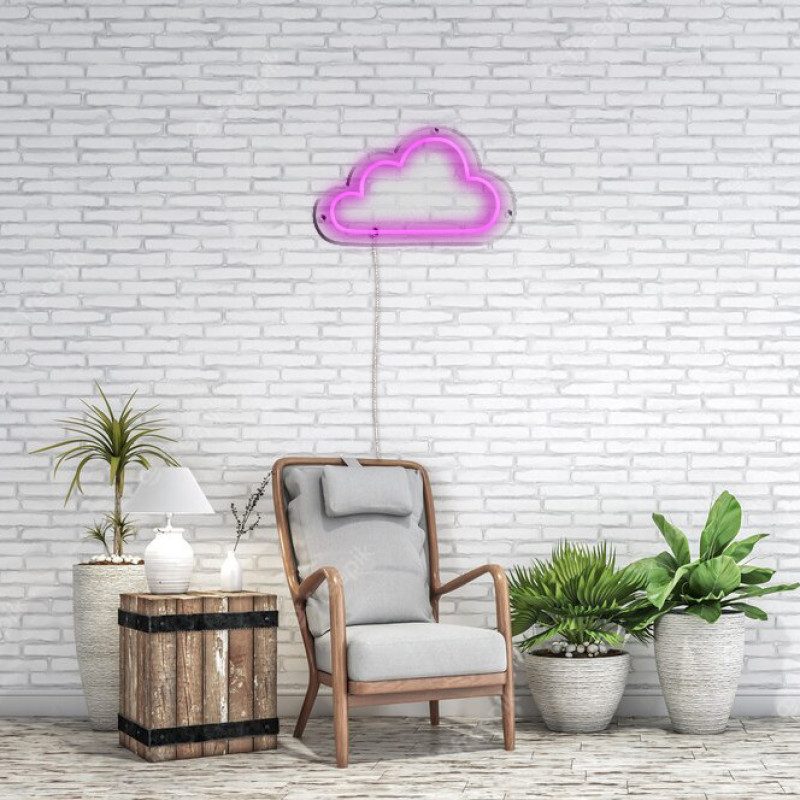 چراغ دیواری ماهوت طرح نئون ابر کد 03