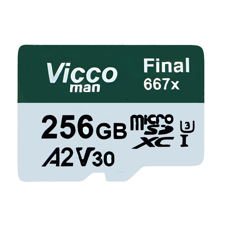کارت حافظه microSDXC ویکومن مدل Final667x کلاس A2 استاندارد UHS-II U3 سرعت 150MBs ظرفیت 256 گیگابایت