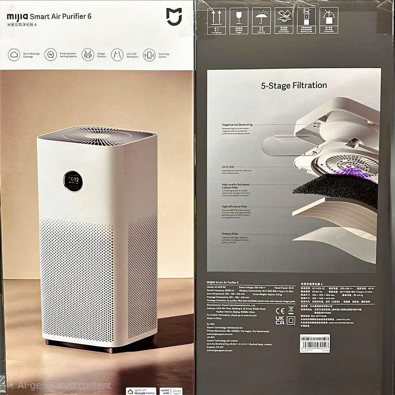 دستگاه تصفیه کننده هوا ۵ مرحله ای میجیا مدل Smart Air purifier 6