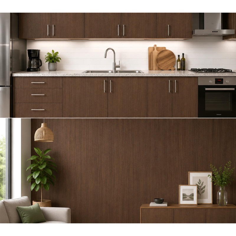برچسب کابینت طرح چوب گردویی کد 330-127