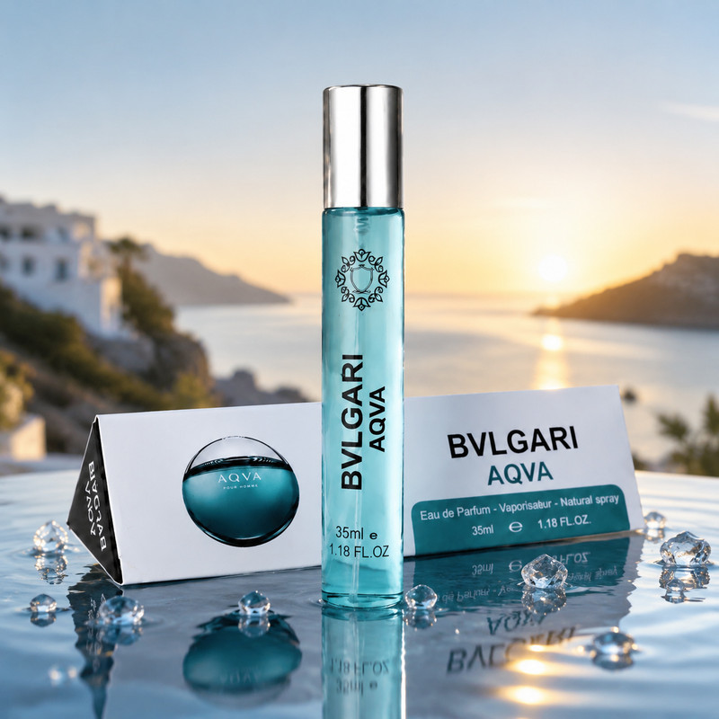 ادو پرفیوم مردانه هارلینگن مدل BVLGARY AQVA با رایحه خنک حجم 35 میلی لیتر