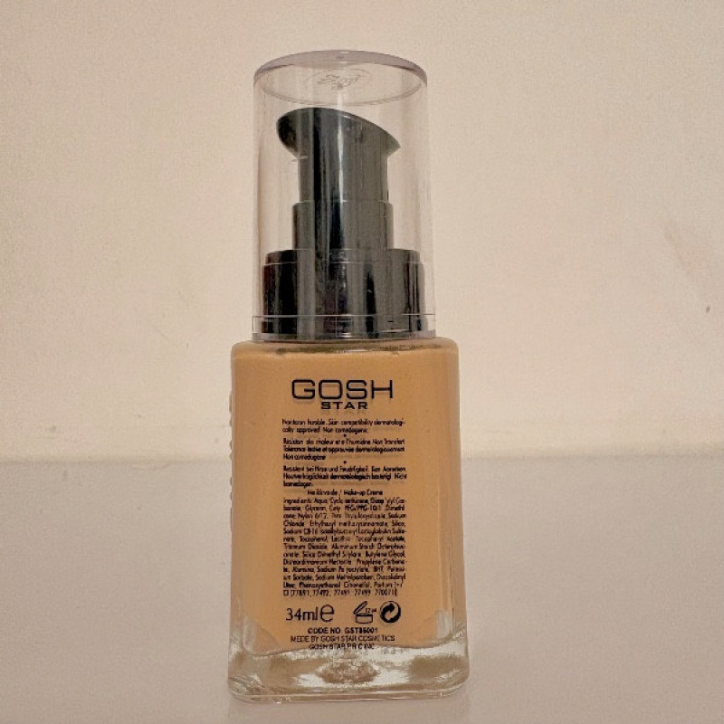 کرمپودر مایع SPF10 گاش مدل Velvet Touch شماره 401 مناسب انواع پوست حجم 34 میلی لیتر