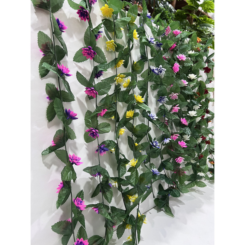 گل مصنوعی مدل ریسه نیلوفر با ابعاد 2x5x150 سانتی‌متر و وزن 100 گرم
