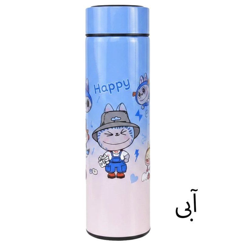 فلاسک کودک مدل درجه دار طرح لبوبو کد 099 گنجایش 0.5 لیتر