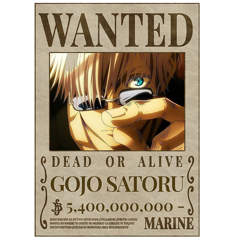 پوستر مدل تحت تعقیب انیمه جوجوتسو کایسن Jujutsu Kaisen طرح گوجو ساتورو Satoru Gojo مجموعه 3 عددی