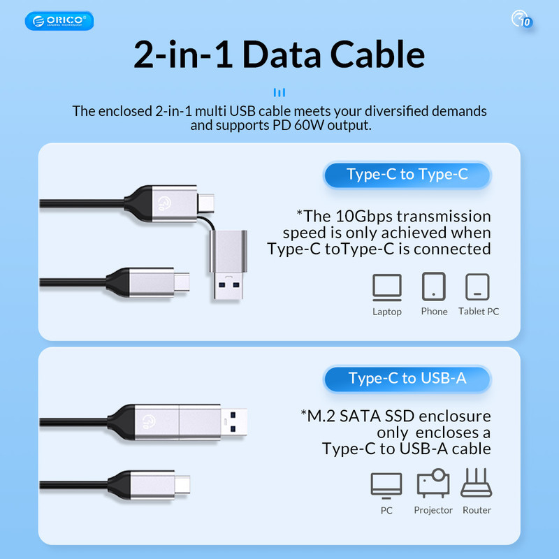 داک هارد 2.5 و 3.5 اینچی USB -C اوریکو مدل 6626C3-C