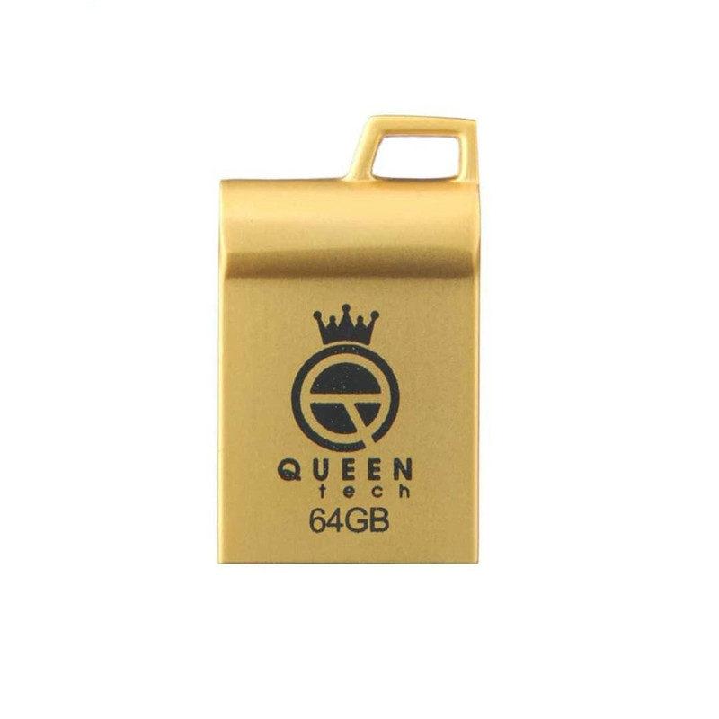 فلش مموری کوئین تک Marvel ظرفیت 64 گیگابایت، رابط USB 2.0، بدنه فلزی مقاوم ضد آب و ضد شوک، طراحی فشرده و بند دار، سرعت انتقال 30 مگابایت بر ثانیه، سازگار با کامپیوتر، لپ‌تاپ، تبلت و گوشی موبایل