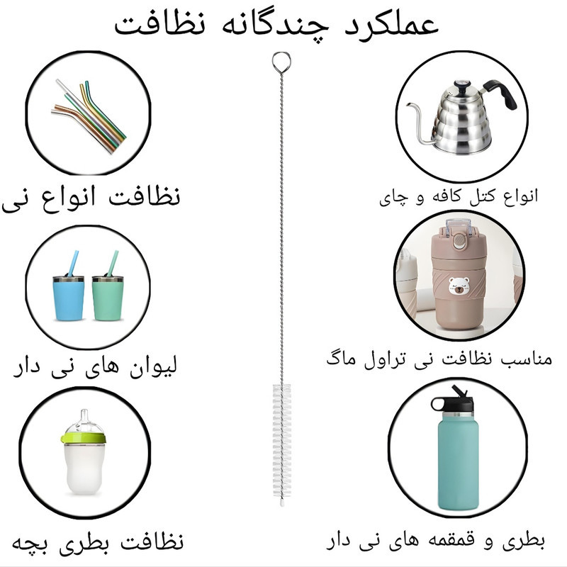 فرچه ظرفشویی مدل نی شور بسته 2 عددی