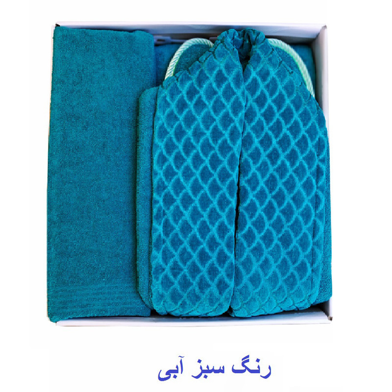 سرویس حوله پالتویی ۳ تکه هنرمند مدل AJORI سایز ۱۲۵