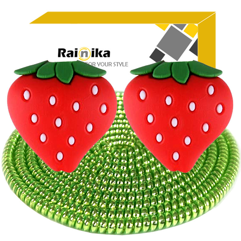 محافظ کابل شارژ و هندزفری رینیکا مدل Strawberry KK 03 مجموعه 3 عددی