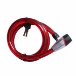 قفل کابلی موتورسیکلت ندو رنگ قرمز